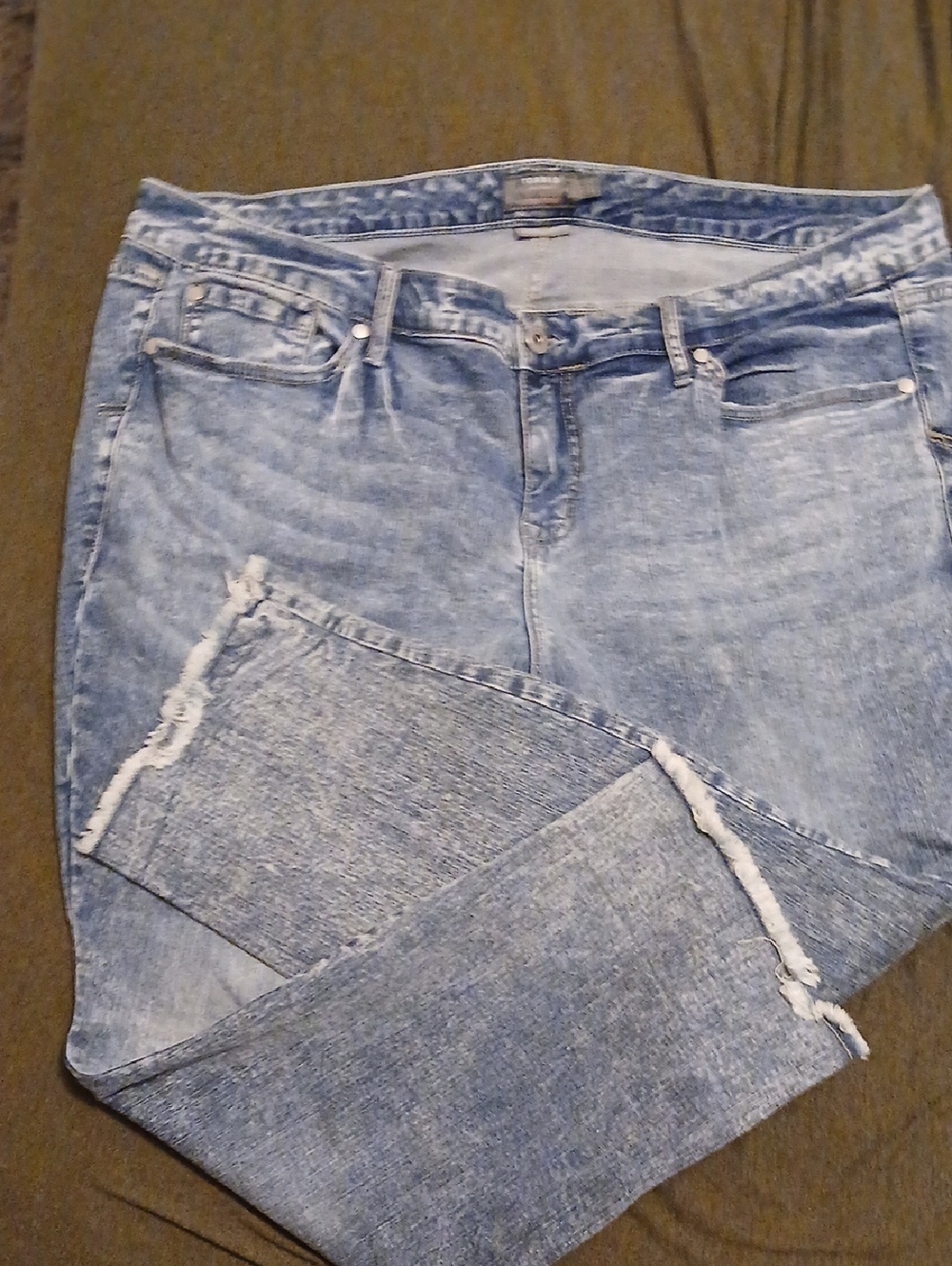 torrid Light Blue Distressed Straight-Leg Jeans